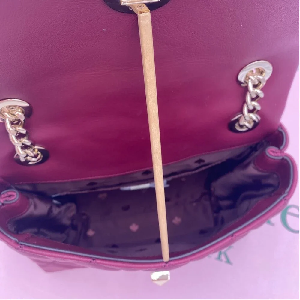 Kate Spade Natalia Quilted Leather Small Flap Crossbody Shoulder Bag